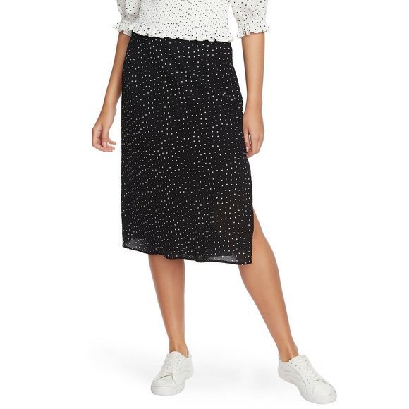 1. STATE Vintage Scatter Dot Side Slit Skirt - Size 14 - Picture 1 of 5